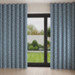 Land & Shore Oak Leaf Blue Wave Curtain