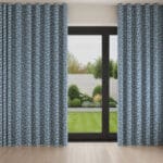 Land & Shore Oak Leaf Blue Wave Curtain