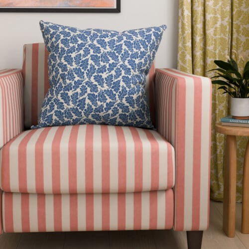 Land & Shore Oak Leaf Blue Cushion