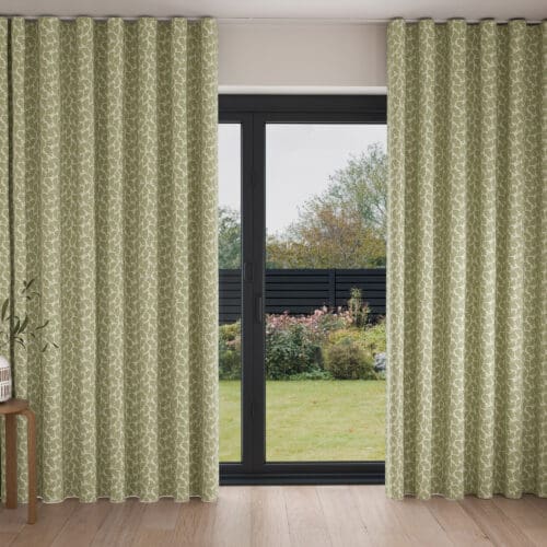 Land & Shore Oak Leaf Green Wave Curtain