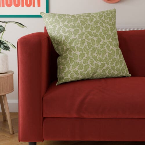 Land & Shore Oak Leaf Green Cushion