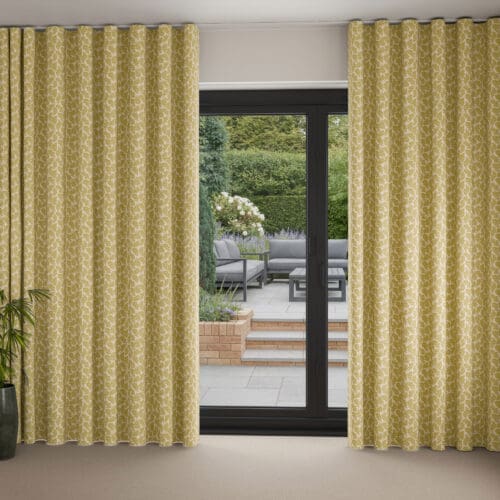 Land & Shore Oak Leaf Ochre Wave Curtain