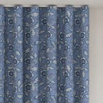 Land & Shore River Blue Red Wave Curtain