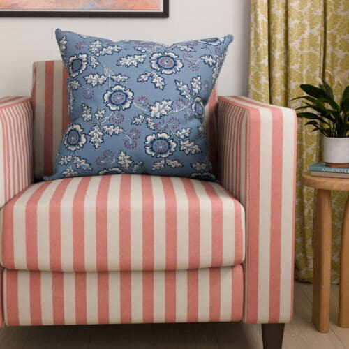 Land & Shore River Blue Red Cushion