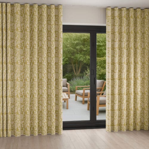 Land & Shore Rowallane Ochre Wave Curtain