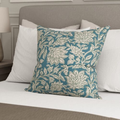 Land & Shore Rowallane Teal Cushion