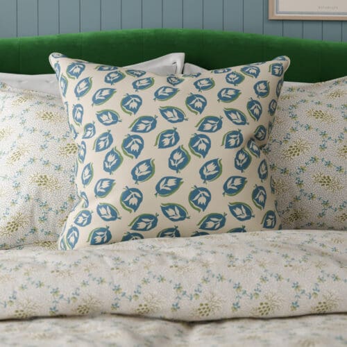 Land & Shore Seedling Teal Cushion
