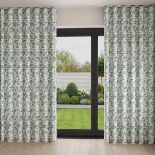 Historic Royal Palaces Albert Blue Wave Curtain