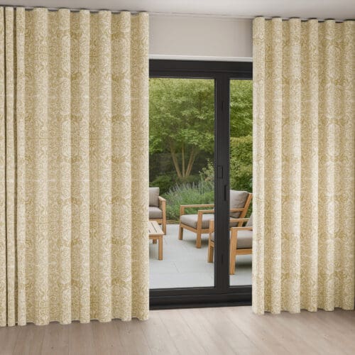 Historic Royal Palaces Kensington Ochre Wave Curtain