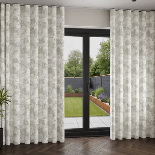 Historic Royal Palaces Palace Toile Green Wave Curtain