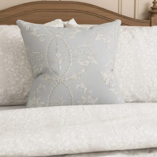 Historic Royal Palaces Tijou Porcelain Blue Cushion