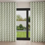 Historic Royal Palaces Tudor Stripe Green Wave Curtain
