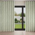 Historic Royal Palaces Tudor Stripe Green Wave Curtain