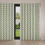Historic Royal Palaces Tudor Stripe Green Wave Curtain