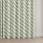 Historic Royal Palaces Tudor Stripe Green Wave Curtain