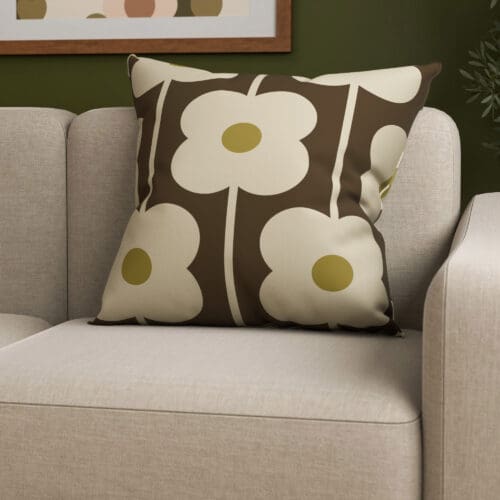 Orla Kiely Abacus Flower Conker Cushion