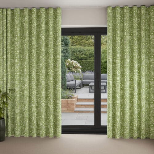 Orla Kiely Criss-cross Stem Basil Wave Curtain
