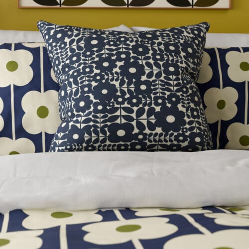 Orla Kiely Criss-cross Stem Navy Cushion