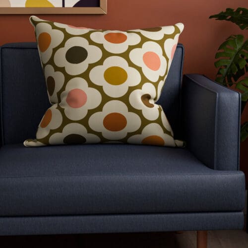 Orla Kiely Spot Flower Multi Autumn Cushion