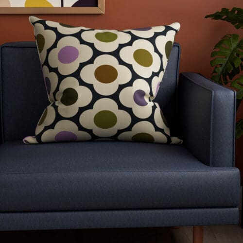 Orla Kiely Spot Flower Multi Mauve Cushion