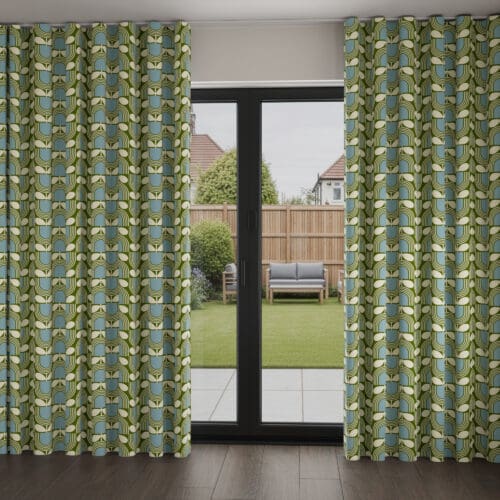 Orla Kiely Striped Tulip Bancha Wave Curtain