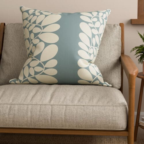 Orla Kiely Sycamore Stripe Duck Egg Cushion