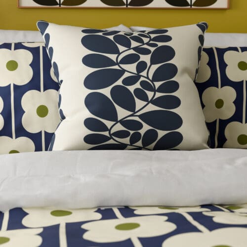 Orla Kiely Sycamore Stripe Navy Cushion