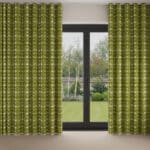 Orla Kiely Textured Flower Olive Wave Curtain