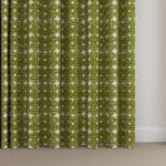 Orla Kiely Textured Flower Olive Wave Curtain