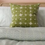 Orla Kiely Textured Flower Olive Cushion