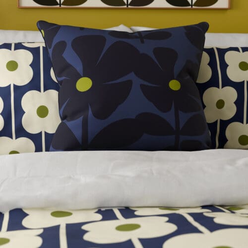 Orla Kiely Wildflower Indigo Cushion