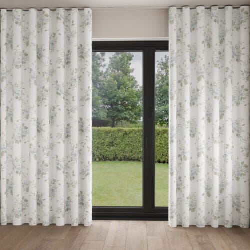 Rachel Ashwell Belle Hydrangea Duck Egg Wave Curtain