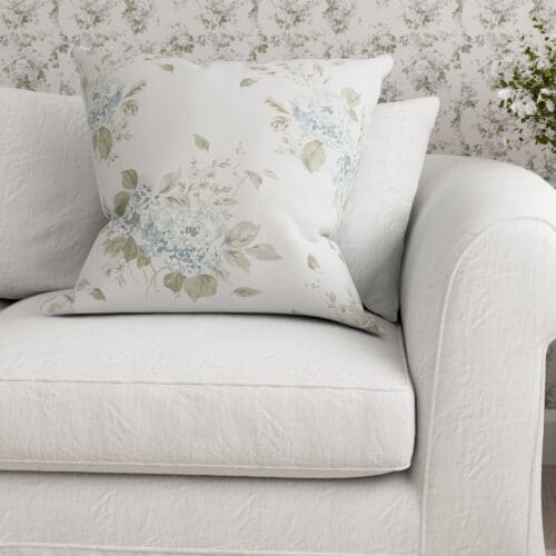 Rachel Ashwell Belle Hydrangea Duck Egg Cushion