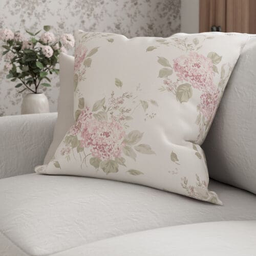 Rachel Ashwell Belle Hydrangea Powder Pink Cushion