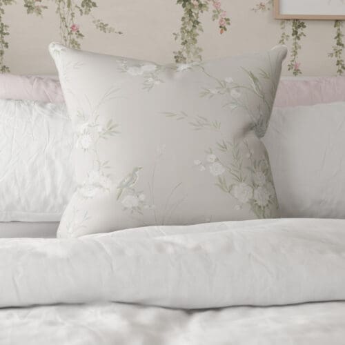 Rachel Ashwell Bird Chinoiserie Natural Cushion