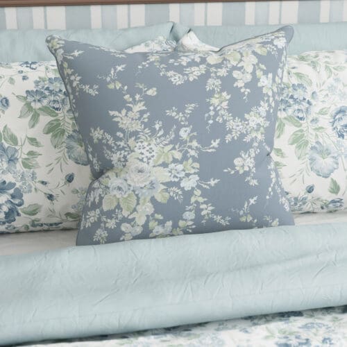 Rachel Ashwell Garden Floral Dusky Blue Cushion