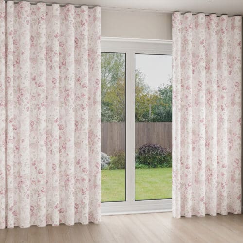 Rachel Ashwell Romantic Rose Pink Wave Curtain