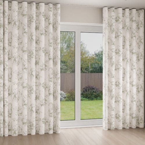 Rachel Ashwell Rose Chintz Natural Wave Curtain