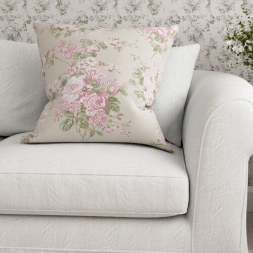 Rachel Ashwell Rose Chintz Pink Cushion