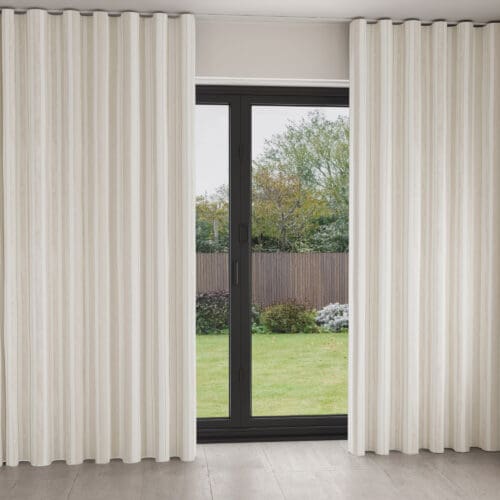 Rachel Ashwell Watercolour Stripe Natural Wave Curtain