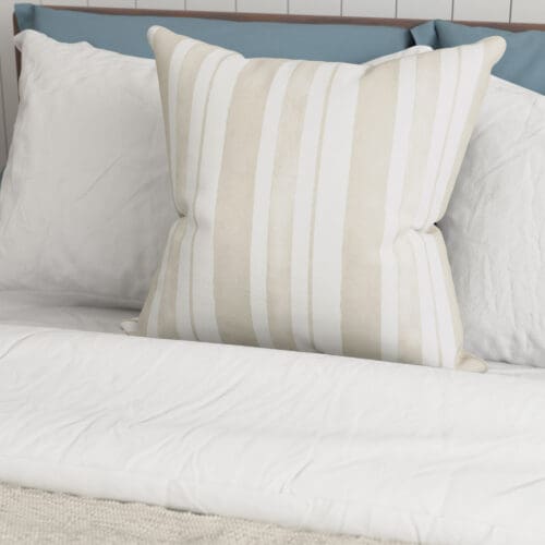Rachel Ashwell Watercolour Stripe Natural Cushion