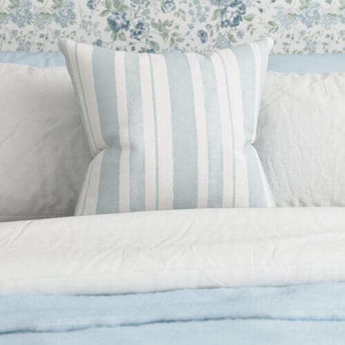 Rachel Ashwell Watercolour Stripe Pale Blue Cushion