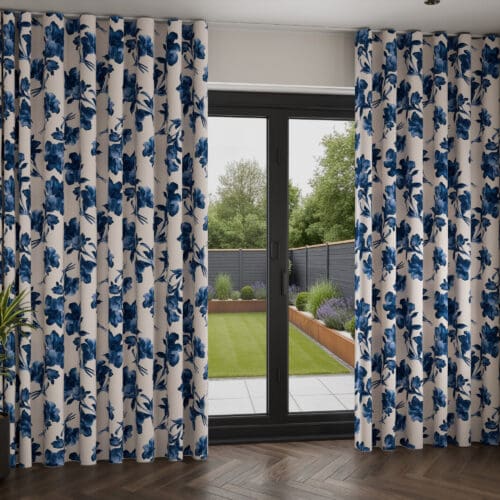 Ted Baker Midnight Garden Blue Wave Curtain