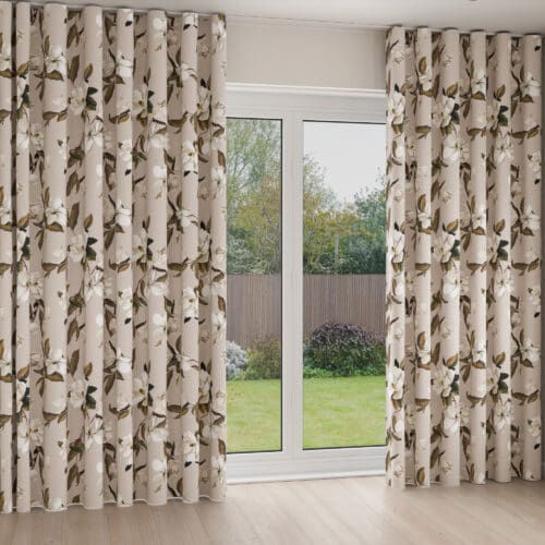 Ted Baker Velvet Opal Floral Linen Wave Curtain
