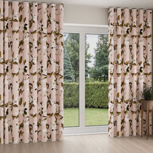 Ted Baker Velvet Opal Floral Pink Wave Curtain