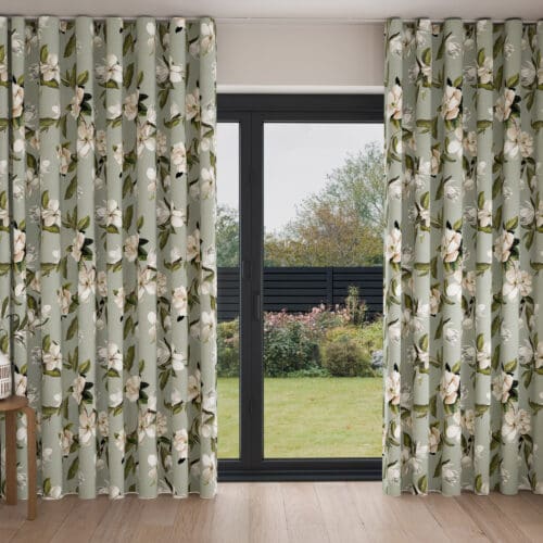 Ted Baker Velvet Opal Floral Sage Wave Curtain