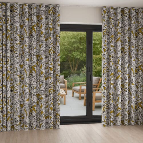 Ted Baker Velvet Vietnm Gold Wave Curtain