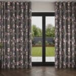 Ted Baker Velvet Wild Iris Pink & Charcoal Wave Curtain
