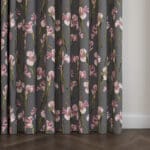 Ted Baker Velvet Wild Iris Pink & Charcoal Wave Curtain