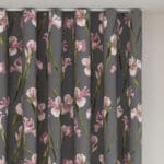 Ted Baker Velvet Wild Iris Pink & Charcoal Wave Curtain